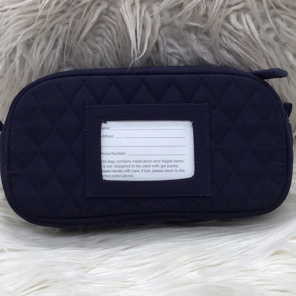 Vera Bradley Quilted Navy Blue Medication Bag - Picture 2 of 5